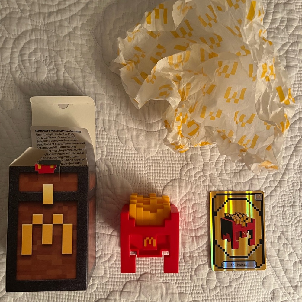 McDonald’s Minecraft Collab Dry Helmet With Unused Code!